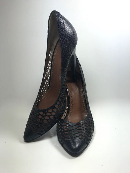 Alaia Laser Cut Leather Mules Black Size 39 Open Toe Heels – Celebrity Owned